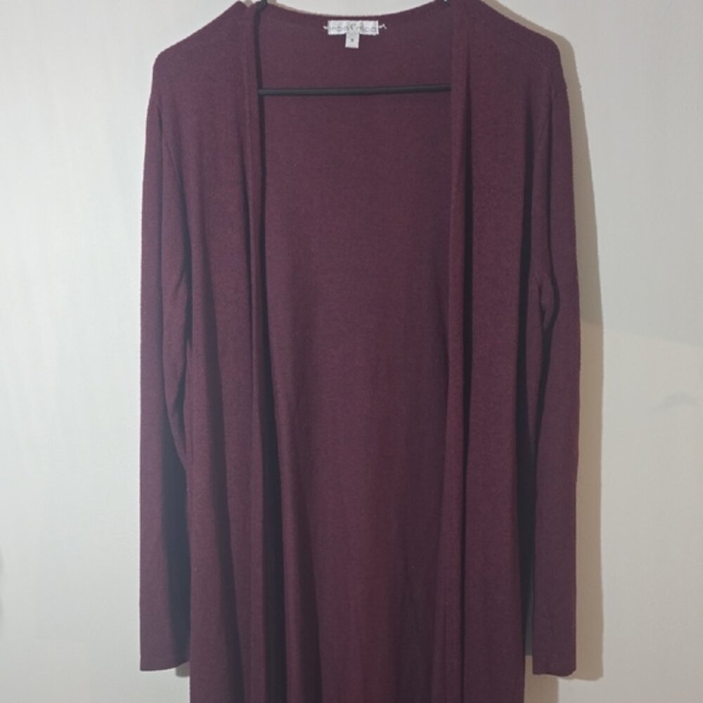 Moa Moa Burgundy Long Cardigan/Duster